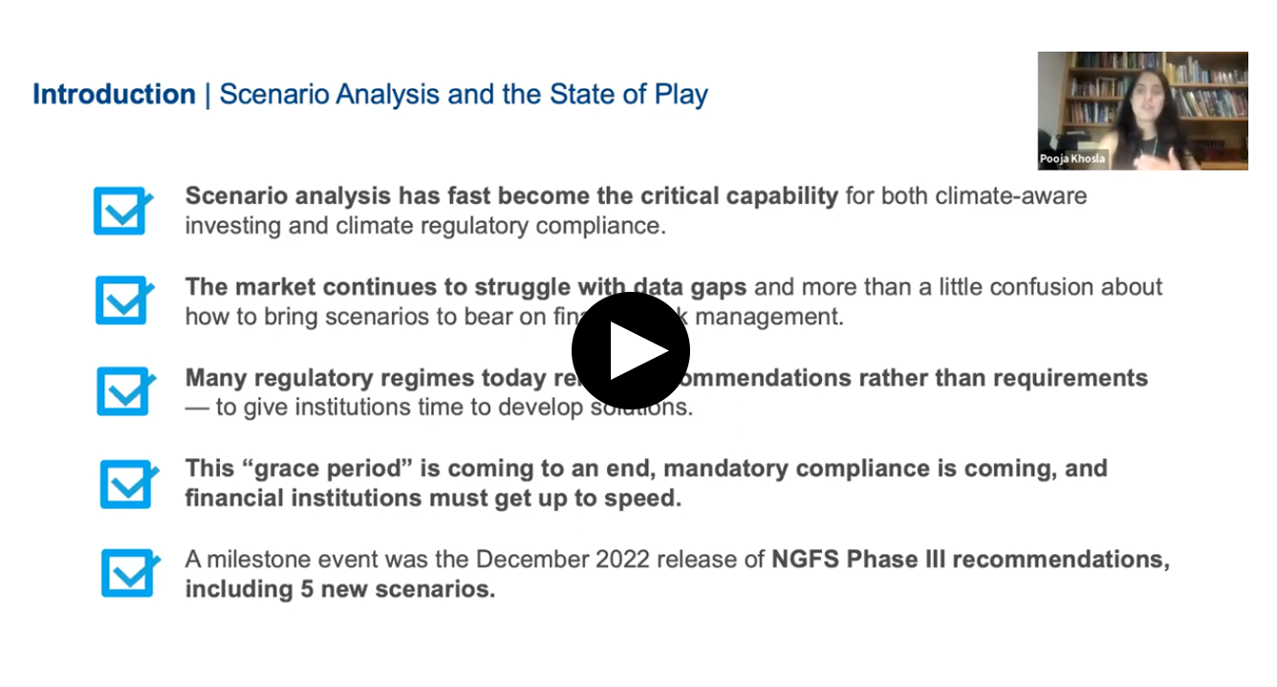 Watch: Entelligent Chief Innovation Officer Pooja Khosla on Climate Scenario Analysis and TCFD